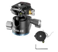 SIRUI Ball Head for Tripod, 33mm Low Profile Ball Head KS-20, 360° Panoramic Aluminium Alloy Tripod Head for DSLR Camera, Camcorder, for Tripod, Monopod, Camera Slider, Max Load 18KG