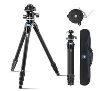 SIRUI Carbon fibre Travel Tripod with Low Profile Ball Head, AM-254+KS-20 | 50.3"/127.7cm Compact Professional Camera Tripod, 4 Sections Legs, Quick Release System, Load Up to 26.5lbs/12kg