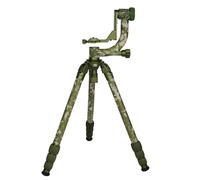 Sirui CT-3204 +CH-20 Carbon Fiber outdoor Camo Tripod w Gimbal Head Light