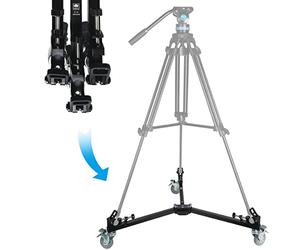 SIRUI DT-06 Professional Heavy Duty Video Tripod Dolly - Smooth and Fast Movements, Open and Collapse Easily, Perfect for Cameras Video Equipment, Max 50kg Payload