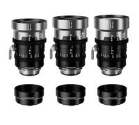 SIRUI IronStar T1.9 1.5X Anamorphic Cine Lens Set, 35mm, 40mm, 60mm Manual Focus Cinema Lens with Native PL Mount, Interchangeable EF Mount, Neutral Flare