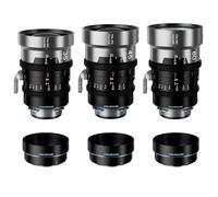 SIRUI IronStar T1.9 1.5X Anamorphic Cine Lens Set, 35mm, 40mm, 60mm Manual Focus Cinema Lens with Native PL Mount, Interchangeable EF Mount, Blue Flare