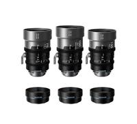 SIRUI IronStar T2.8 1.5x Anamorphic Cine Lens Set, 75mm, 100mm, 135mm Manual Focus Cinema Lens with native PL Mount, Interchangeable EF Mount, Blue Flare