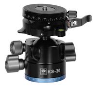SIRUI 36mm Low Profile Ball Head KS-30, 360° Double Panoramic Aluminium Alloy Tripod Head for Camera, Camcorder, Professional Heavy Duty Ball Head for Tripod, Monopod, Camera Slider, Max Load 20KG