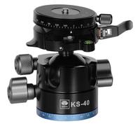 SIRUI 40mm Low Profile Ball Head KS-40, 360° Double Panoramic Aluminium Alloy Tripod Head for Camera, Camcorder, Professional Heavy Duty Ball Head for Tripod, Monopod, Camera Slider, Max Load 25KG