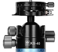 SIRUI 40mm Low Profile Ball Head KS-40, 360° Double Panoramic Aluminium Alloy Tripod Head for Camera, Camcorder, Professional Heavy Duty Ball Head for Tripod, Monopod, Camera Slider, Max Load 25KG