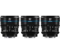 SIRUI Night Walker Manual Focus Cine Lens Set, 24mm, 35mm, 55mm, T1.2 Large Aperture S35 Frame Prime Lens for L Mount Cameras, For Sigma FP, S5/S5II/S5IIX, DC-BGH1 (MS-3SLB, L Mount, Black)