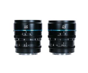 SIRUI Night Walker T1.2 S35 16mm & 75mm Cine Lens Set, Large Aperture Manual Focus Lens for MFT Mount, Black