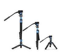 SIRUI P-325FS Camera Monopod for Photography, 148cm Carbon Fibre Camera Monopod with Removable Tripod Stand Base, Travel Monopod with VA-5 Fluid Head for DSLR Camera, Video Camcorder, Max Load 10kg