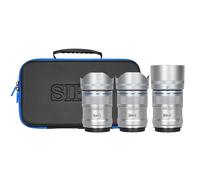 SIRUI Sniper 23mm, 33mm & 56mm F1.2 APSC Lens Kit for Sony E (Silver, Carbon Fibre)