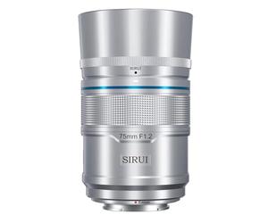 SIRUI Sniper 75mm Autofocus Lens, F1.2 Telephoto APS-C Camera Lens E Mount for A6400, A6700, ZV-E10, FX3/30 (75mm, E-Mount, Silver)
