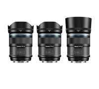 SIRUI Sniper F1.2 Autofocus lens Set, 23mm, 33mm, 56mm, Wide Angle APS-C Camera Lens (AS-3S-EB, E Mount, black)