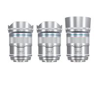 SIRUI Sniper F1.2 Autofocus lens Set, 23mm, 33mm, 56mm, Wide Angle APS-C Camera Lens, E Mount Lens for A6400, A6700, ZV-E10, FX3/30 (AS-3S-ES, E Mount, Silvery)