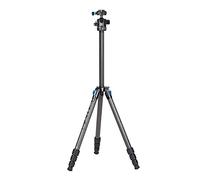 SIRUI ST-124+ST-10X Waterproof Carbon Cameras Tripod with 360°Ball Head, Professional Carbon Fiber Travel Tripod, Triangle Center Column, Lightweight Compact, 4 Sections, Max 166cm, 12KG Payload