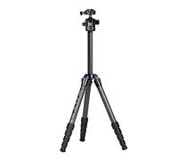 SIRUI ST-125+ST-10X Waterproof Carbon Camera Tripod with Ball Head, Advanced Compact Carbon Fiber Travel Tripod, Triangle Center Column, Spikes, Independent Locks, 5 Sections, 62.4inch, 26.4lb Payload