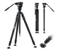 SIRUI SVS60+S3 Carbon fibre Video Tripod Kit, One-Step Height Adjust | 68.5" Height, S3 Fluid Head, ±15° Leveling, Converts To Monopod, Triangular Center Column, Max Load 13lbs