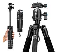 SIRUI Traveler 5CX Carbon Fibre Tripod for Camera, 52" Portable Travel Tripod with 360° Panoramic Ball Head, Compact with Extendable Centre Column for DSLR, Camcorder, Smartphone, Max Load 6kg