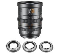 SIRUI VP-1 Vision Prime 1 T1.6 Full Frame Cine Lens, 15mm Manual Focus Cinema Lens with Pre-Installed E Mount, Interchangeable RF/Z/L Mounts (Metal Gray)