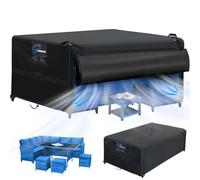 SIRUITON 250x250x90cm Garden Furniture Covers Waterproof Flip-Open Design