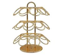 Sirxlevcy 1 PCS Pod Carousel Holder 27 Card Positions Rotating 360 Degrees Metal Coffee Pod Organizer For Pod