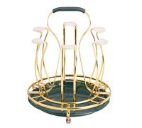 Sirxlevcy 1 Piece Gold Wrought Iron Drain Cup Holder Water Bottle Drying Rack Organizer for Glass Ceramic Coffee Mugs
