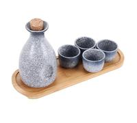 Sirxlevcy 1 Set Exquisite Japanese Style Ceramics Sake Cup Sake Pot Retro Sake Set Japanese Retro Simple Ceramic Sake Cup and Pot