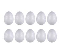 Sirxlevcy 10 eggs 6 cm white Easter Egg decorative egg for painting or sticking