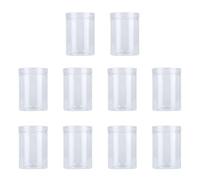 Sirxlevcy 10 Pcs 500Ml Food Jar Sealed Transparent Plastic Kitchen Can Snacks Containers with Lid for Candy Cookies Scented Tea