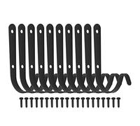 Sirxlevcy 10 Pcs Iron Wall Hooks Outdoor Decorative Hook for Hanging Planter Coat Lantern Plant Hooks Hangers Metal Hooks
