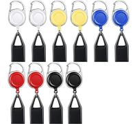 Sirxlevcy 10 PCS Retractable Lighter Clip Assorted Color Lighter Holder Keychain Multicolor Plastic+Meta With Clip Classic Lighter Cover Single Clip