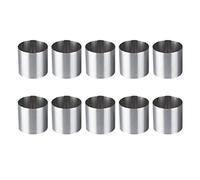 Sirxlevcy 10 Pieces Stainless Steel Mousse Rings Round Biscuit Cutter Cake Mold Kitchen Baking Pastry Tool for Tart,Fondant,Etc