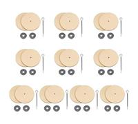Sirxlevcy 10 Sets Doll Joint Connectors Cotter Pin Joints and Wooden Fibreboard Disks Movable Engage Bolt Dolls Accessories, 40mm