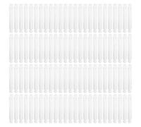 Sirxlevcy 100Pcs 12X100mm Transparent Laboratory Clear Plastic Test Tubes Vials with Push Caps School Lab Supplies