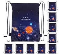 Sirxlevcy 10Pcs Non-Woven Outer Space Planet Party Gifts Bags Baby Shower Candy Bags Kids Gifts Packing Backpack Birthday Party Decorations
