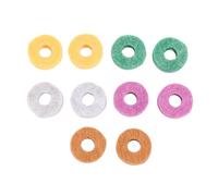 Sirxlevcy 10Pcs/ Pack Cymbal Stand Felt Washer Pad Replacement Round Soft for Drum Set Cymbals (Random Color)