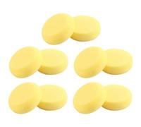 Sirxlevcy 10Pcs Round Synthetic Artist Paint Sponge Craft Sponges for Painting Pottery Watercolor Art Sponges Yellow 2.75inch