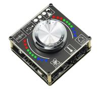Sirxlevcy 10W15W20W Stereo Bluetooth Audio Digital Amplifier Board Module Volume Spectrum Music Rhythm Light D15H Black