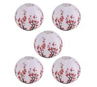 Sirxlevcy 12-Inch Japanese/Chinese Paper Lanterns (Set of 5, Red)