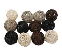 Sirxlevcy 12-Pack Large Rattan Balls - Decorative Balls for Bowls, Vase Filler, Coffee Table Decor, Wedding Party Decoration