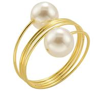 Sirxlevcy 12 Pcs Double-Pearl Napkin Rings, Napkin Holders, Buckle for Wedding Reception, Festivals, Banquet