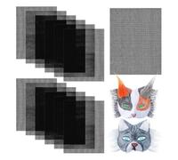 Sirxlevcy 12 Pcs Eye Mesh DIY Mask Material Kit Plastic Eye Mesh Sheets for DIY Handicraft Make Dividers Mask Accessory Kit Black