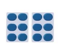Sirxlevcy 12 PCS/Set of Drum Kit Muffler Stickers Silica Gel Sticker Drum Dampeners Gel Pads Snare Drum Muffler Mute Blue