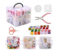 Sirxlevcy 12 Styles Friendship Bracelet Kit with String and Letter Beads, Color Embroidery Floss, Elastic Cord, Braiding Disc, Findings for Friendship Bracelets, Jewelry Making