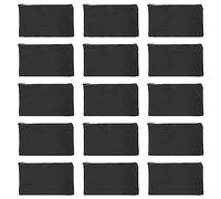 Sirxlevcy 15 Pcs Black Blank Canvas Bag 8.3X4.7in Stationery Storage Zipper Bag DIY Graffiti Pencil Case DIY Gift Bag