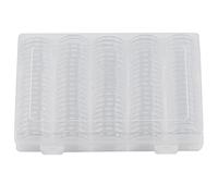 Sirxlevcy 17/20/25/27/30mm Coin Holder, 100Pcs Silver Coin Capsules with Foam Gasket, Professional Coin Case for Coin Collection
