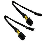 Sirxlevcy 2 Pcs LP4 Molex Male to CPU 8 Pin (4+4) EPS-12V Power Adapter Converter Sleeved Cable 13-Inch(33cm)