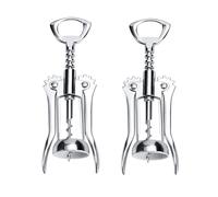 Sirxlevcy 2 PCS Portable Stainless Steel Red Wine Opener Wing Type Metal Sommeliers Wine Corkscrew Bottle Openers Corkscrews