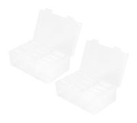 Sirxlevcy 24 Pcs Small Bead Organizer Bead Case Storage Organizer Diamond Art Containers Accessory Storage with 2 Pcs Hinged Lid