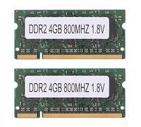 Sirxlevcy 2PCS DDR2 4GB 800Mhz Laptop Ram PC2 6400 2RX8 200 Pins SODIMM for Laptop Memory