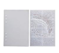 Sirxlevcy 2Pcs DIY Book Cover Crystal Epoxy Resin Mold Dragon Eye Notebook Case Mirror Silicone Mold